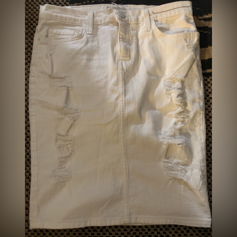 Jeans skirt white Current Elliott size 27